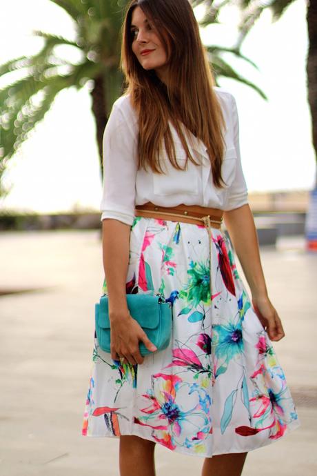 Midi Printed Skirt