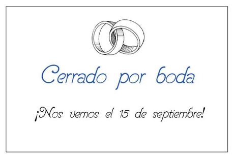 Cerrado por boda
