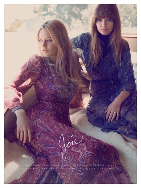 Camille Rowe y Josephine Skriver se vuelven retro para la campaña de Joie