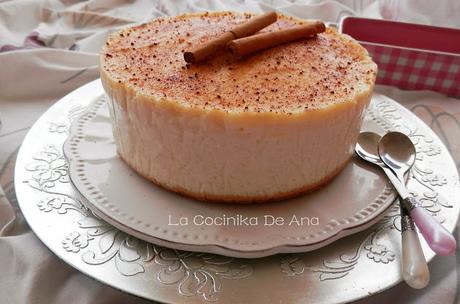 Tarta de arroz con leche y crema pastelera