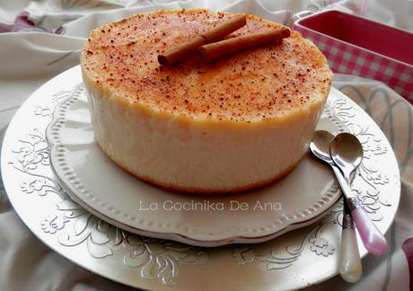 Tarta de arroz con leche y crema pastelera