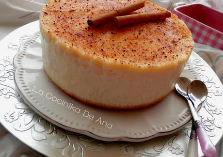 Tarta de arroz con leche y crema pastelera