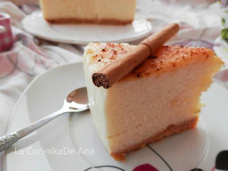 Tarta de arroz con leche y crema pastelera