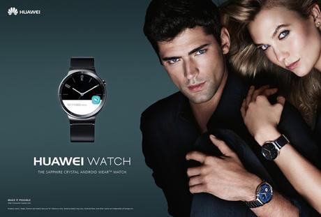 Karlie Kloss y Sean O'Pry posa para la nueva campaña de Huawei