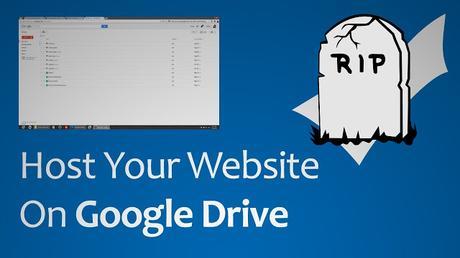 La opción de Hosting en Google Drive sera descontinuada La opción de Hosting en Google Drive sera descontinuada