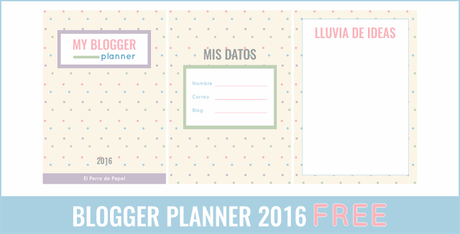 Blogger Planner 2016 GRATIS para suscriptores