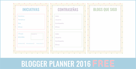 Blogger Planner 2016 GRATIS para suscriptores Blogger Planner 2016 GRATIS para suscriptores