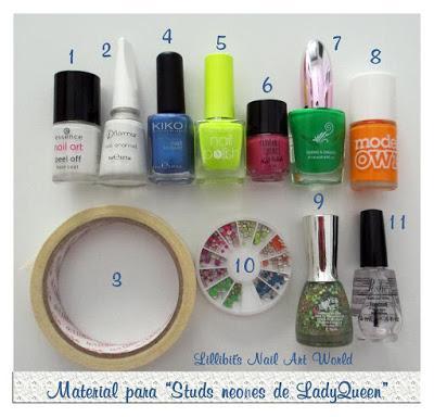 Studs neones de LadyQueen