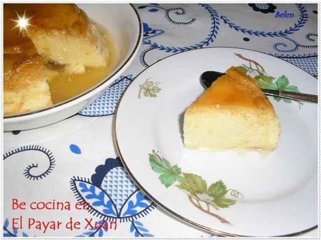 Flan de requesón con miel