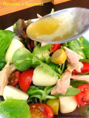 ENSALADA DE PATATA, TOMATE Y BONITO