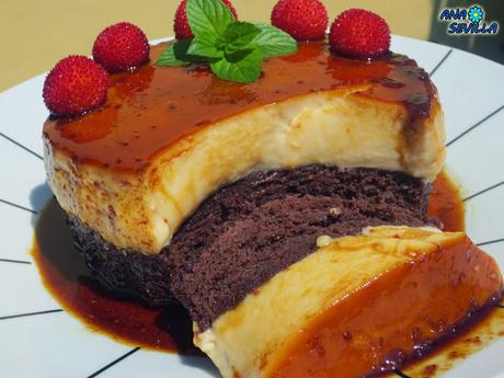 Bizcoflán de vainilla o chocolate