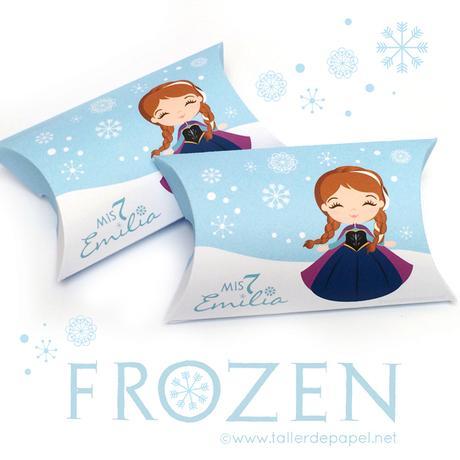 Cajitas para los dulces y para entregar a los invitados, inspiradas en Frozen. Muy lindas para entregar a los invitados al cumpleaños ;) Un diseño más para Celebrar con creatividad! por Taller de Papel.