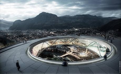Plaza de la colina Bolzano Cable Car TECNNE