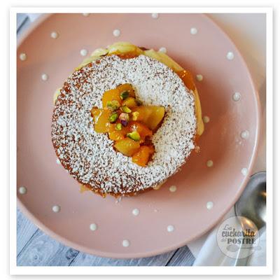 MILHOJAS DE CREMA, MELOCOTÓN Y MANZANA / CUSTARD CREAM, PEACH AND APPLE MILLEFEUILLE