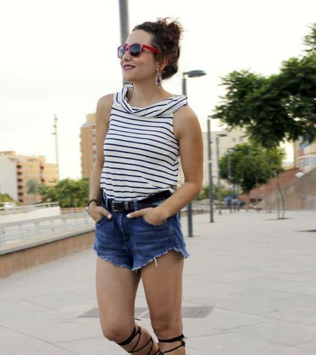 Capazo y Sandalias de Lazo-Shopper Basket and Lace Up Sandals