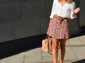 Geometric print skirt