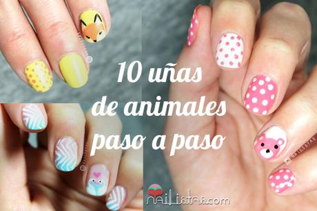 10 uñas de animales paso a paso nail art