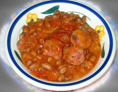 Sopa de porotos con chorizo