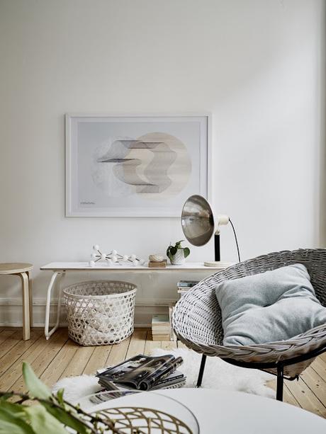 UN MINI APARTAMENTO SUECO EN TONOS EMPOLVADOS