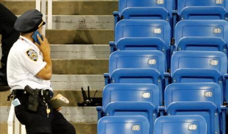 Drone estrellado en el US Open Drone estrellado en el US Open