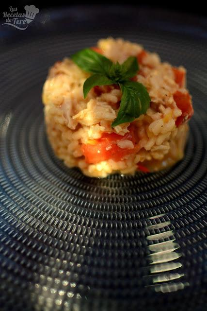 Risotto de pollo tomate y albahaca tererecetas 03