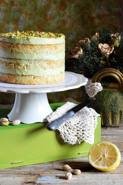 Tarta de limón y pistachos
