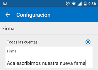 Como cambiar firma Correo móvil [Android]