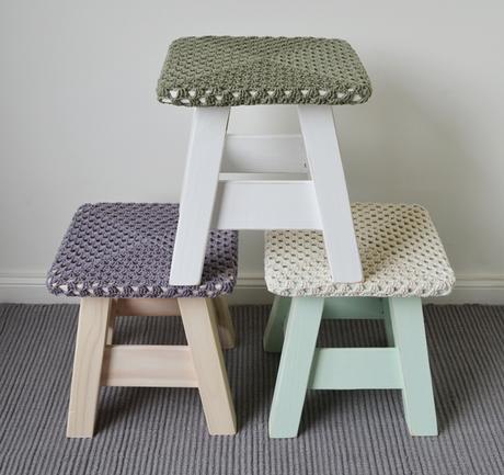 Madera & Crochet - nuevos banquitos Emma