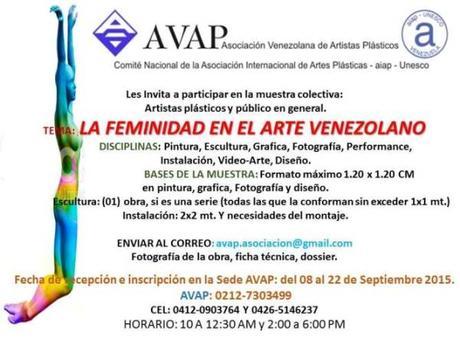 AVAP Convoca a participar en La feminidad en el arte venezolano