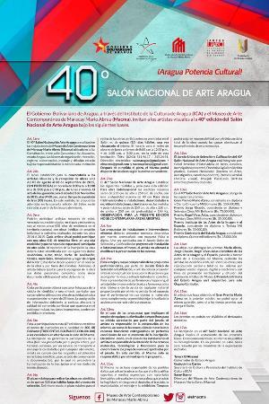 Bases del 40° Salón Nacional de Arte Aragua