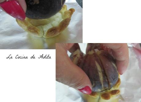 Higos rellenos, de queso con miel