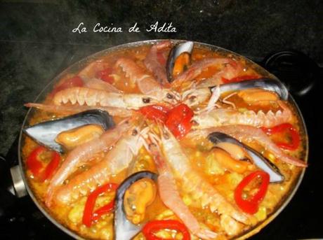 Paella  de  mariscos