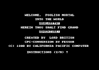 Akalabeth, predecesor de la saga Ultima, portado a Amstrad CPC