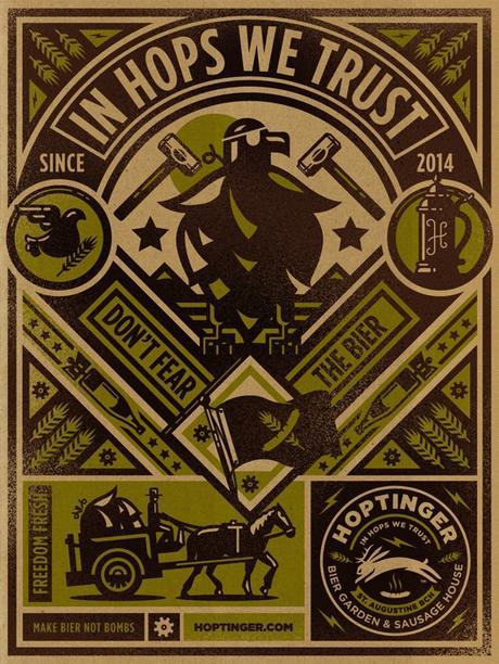 Haz la cerveza y no la guerra, unos diseños molones para una cervecería