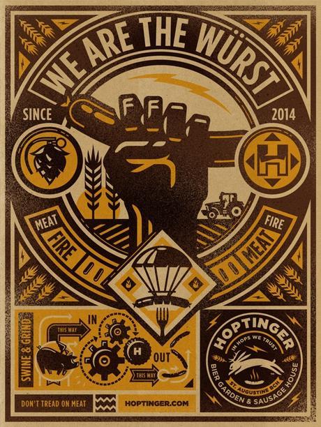 Haz la cerveza y no la guerra, unos diseños molones para una cervecería