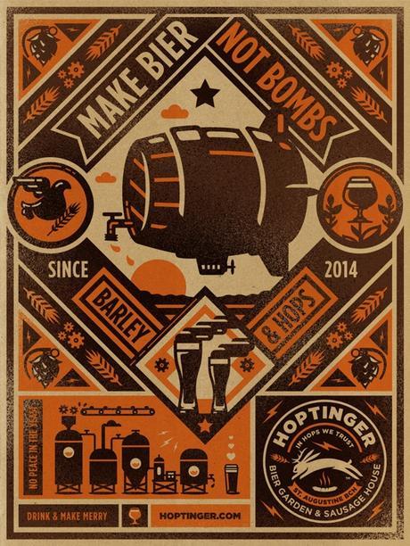 Haz la cerveza y no la guerra, unos diseños molones para una cervecería