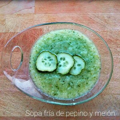Sopa fría de pepino y melón