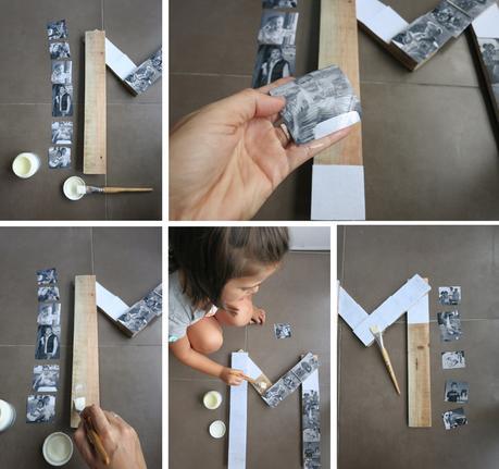 DEF Deco - Decorar en familia: Diy letra de madera con fotos3
