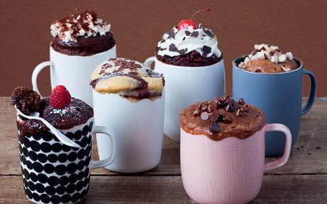Mug Cakes sin gluten, huevo y leche