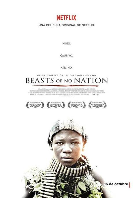 #IdrisElba en el tráiler y afiche de #BeastsOfNoNation, de #CaryFukunaga