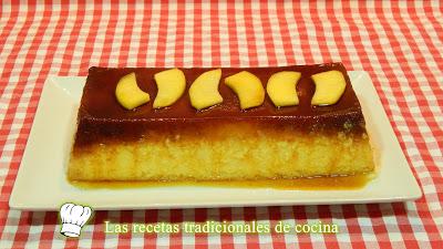 Flan de melocotón