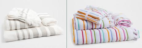 variedad de toallas para la decoración del cuarto de baño