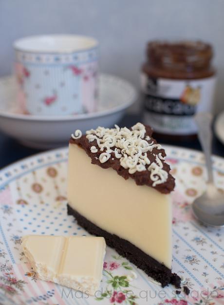 Tarta de queso y chocolate blanco