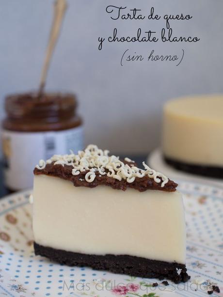 Tarta de queso y chocolate blanco