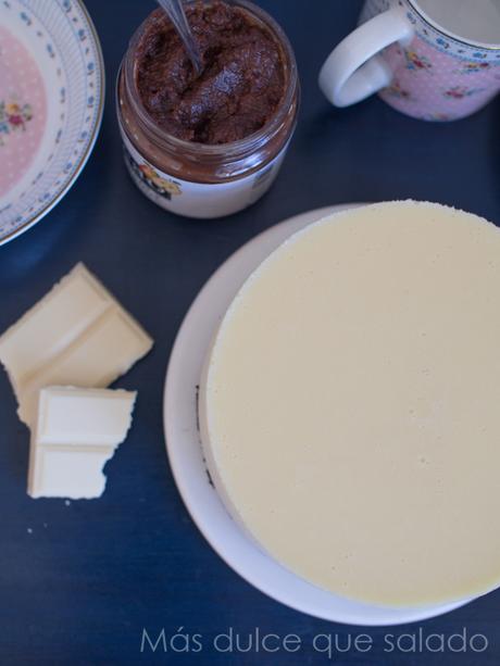 Tarta de queso y chocolate blanco