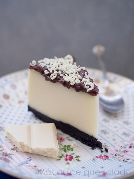 Tarta de queso y chocolate blanco