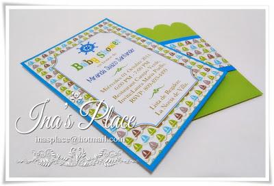 Flores & Barcos - Invitaciones Baby Shower.