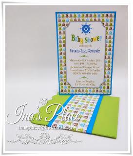 Flores & Barcos - Invitaciones Baby Shower.