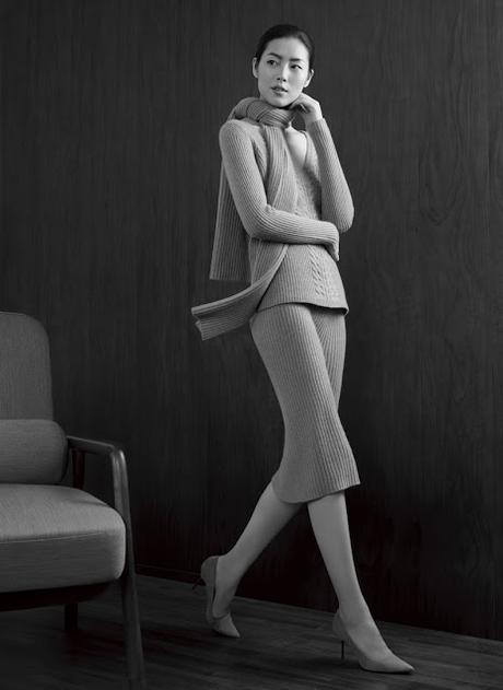 Liu Wen posa con elegantes looks para la campaña de otoño de ERDOS