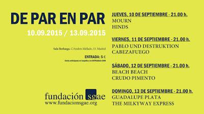 Música en la Sala Berlanga de Madrid con Guadalupe Plata, Hinds, Beach Beach, Pablo Und Destruktion...